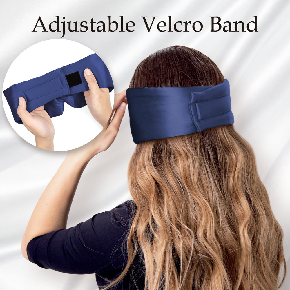 Zenssia silk mask with extended ear band reduces pressure during wear.