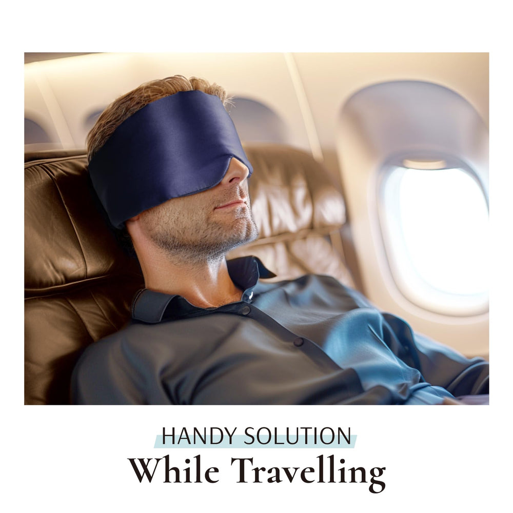 Zenssia sleep mask ideal for travel, hotels, and planes.