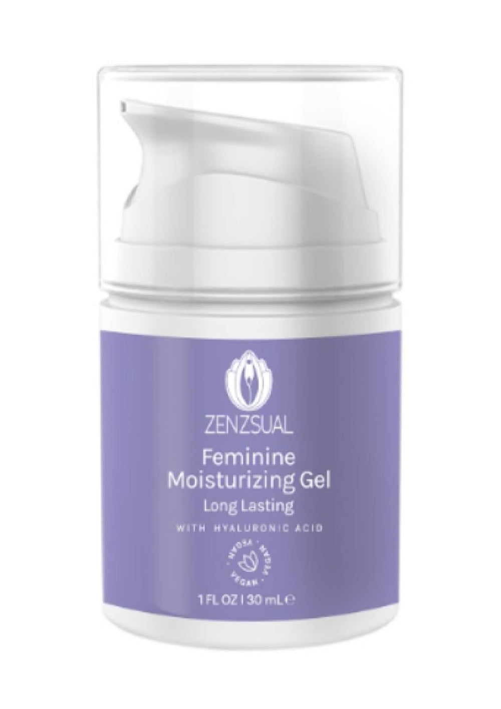 ZENZSUAL vaginal moisturizer gel bottle for smooth, non-greasy hydration and daily intimate comfort