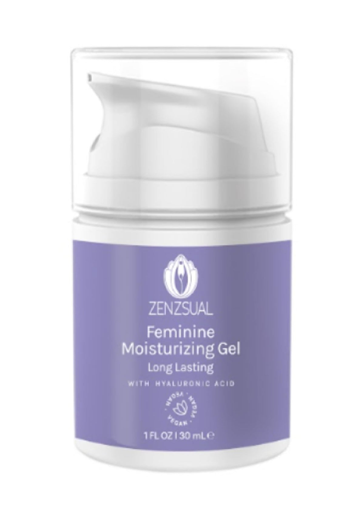 ZENZSUAL vaginal moisturizer gel bottle for smooth, non-greasy hydration and daily intimate comfort