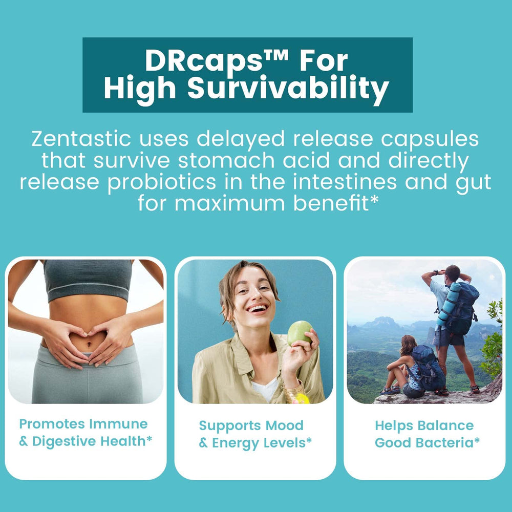 Zentastic shelf-stable probiotic display for on-the-go use
