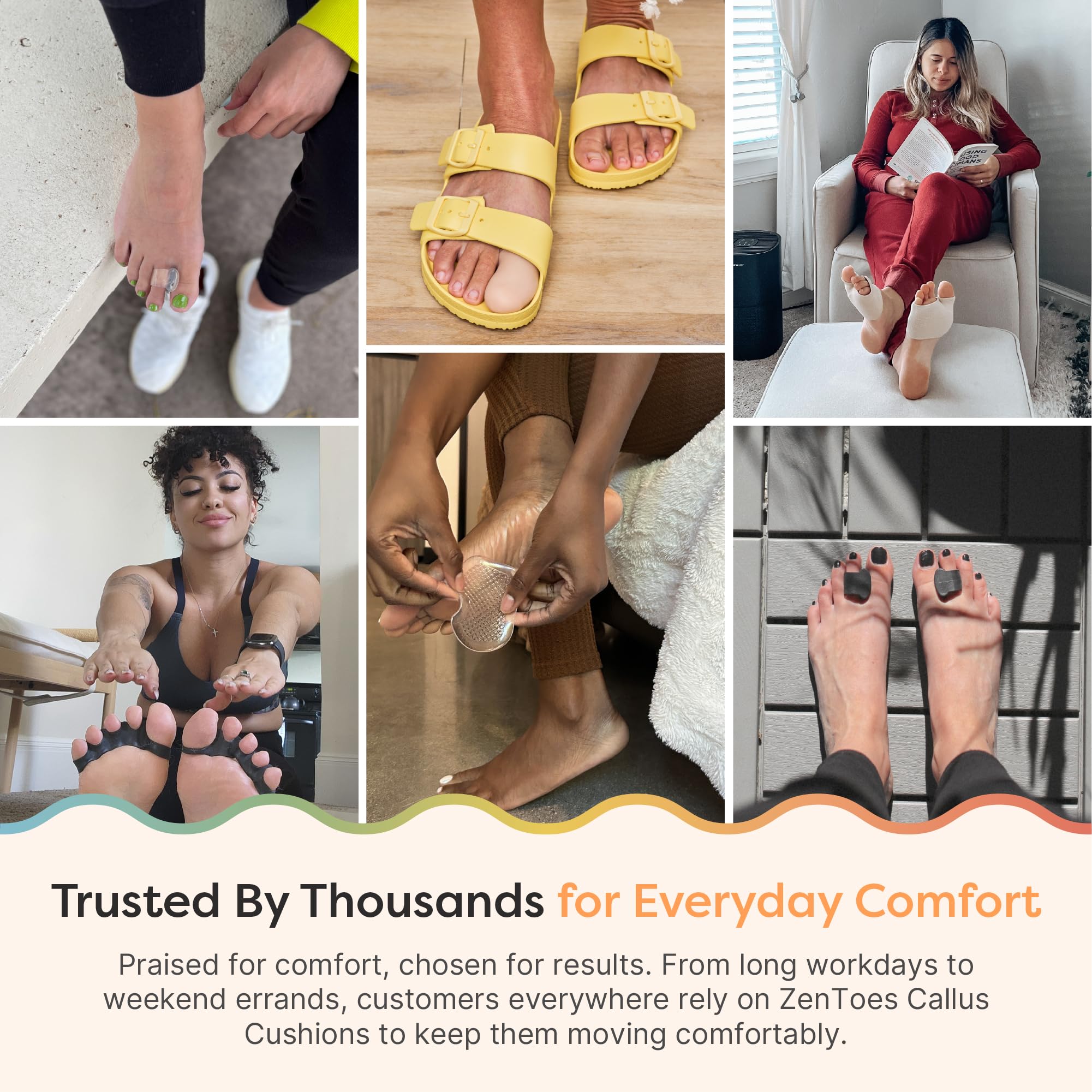 ZenToes brand, USA-based and woman-owned.