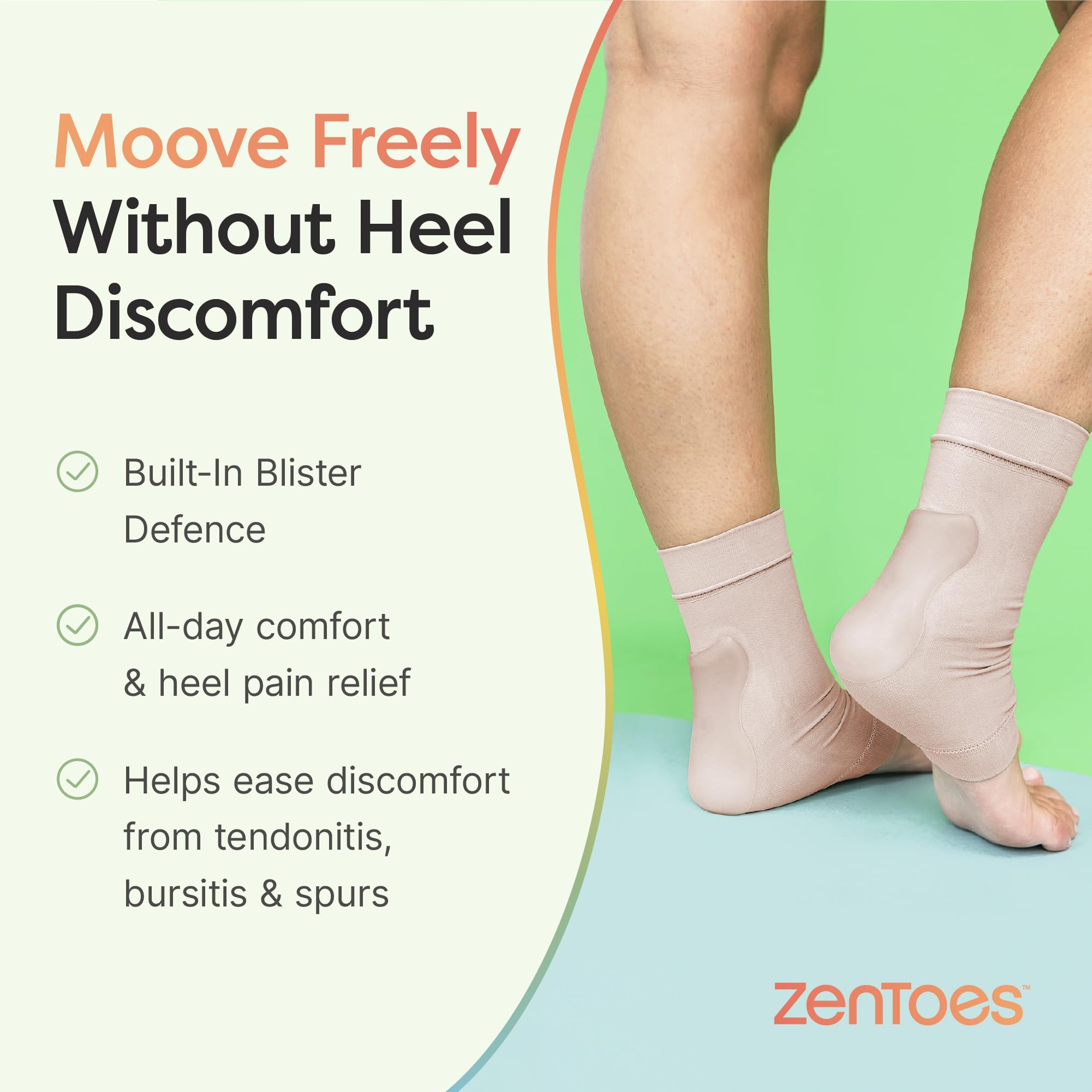 ZenToes breathable wrap promotes airflow and odor control.