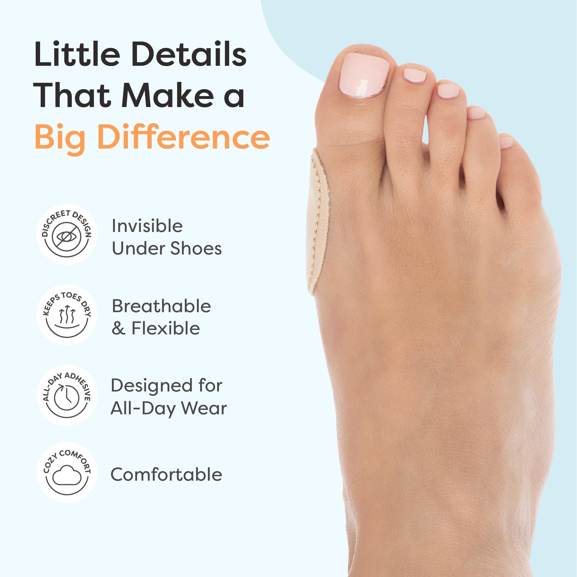 ZenToes bunion pads extra-thick padding cushions bunions and reduces rubbing