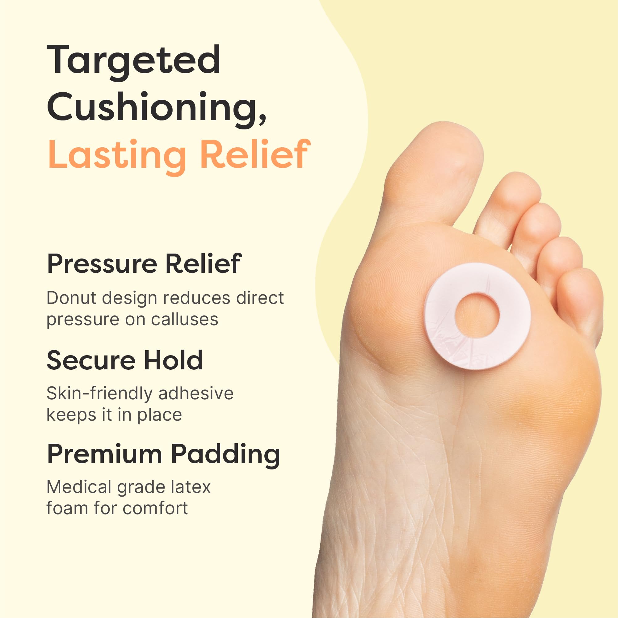 ZenToes adhesive back close-up demonstrates secure, water-resistant grip
