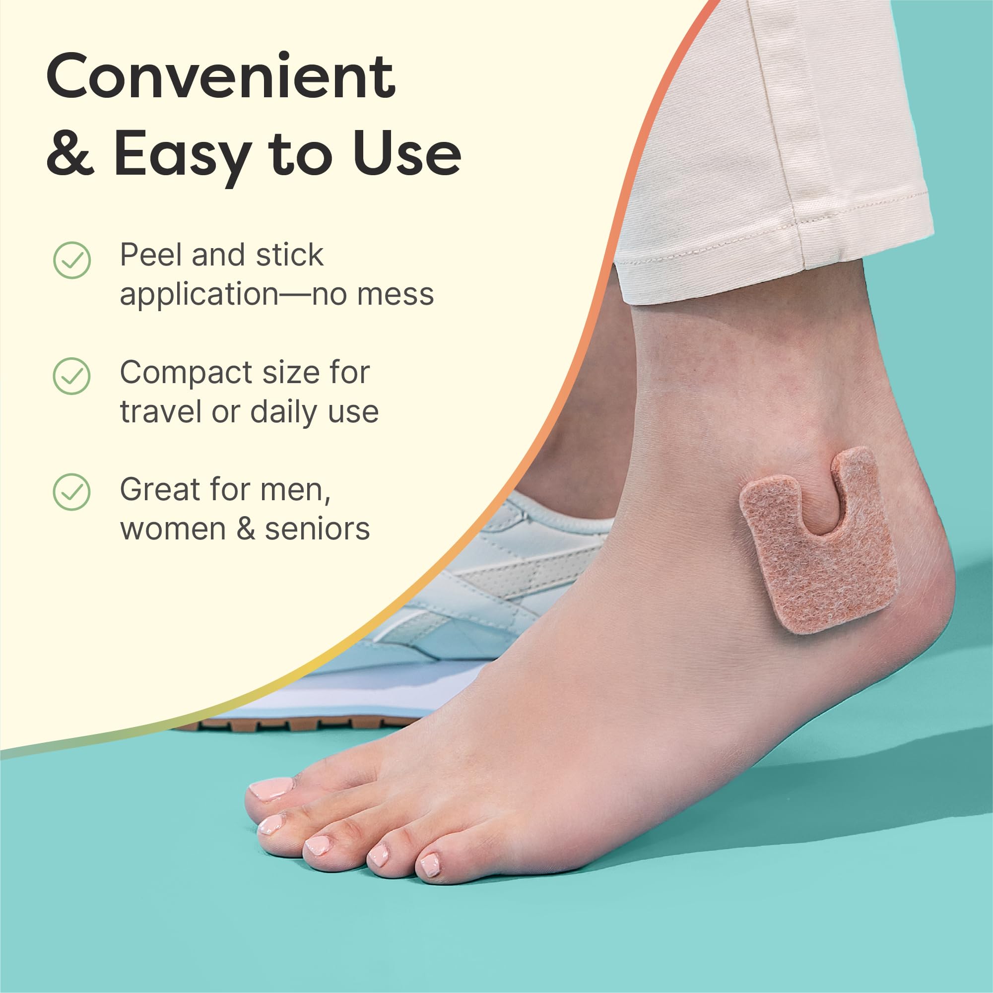 ZenToes callus pad trimmed to fit different foot shapes.