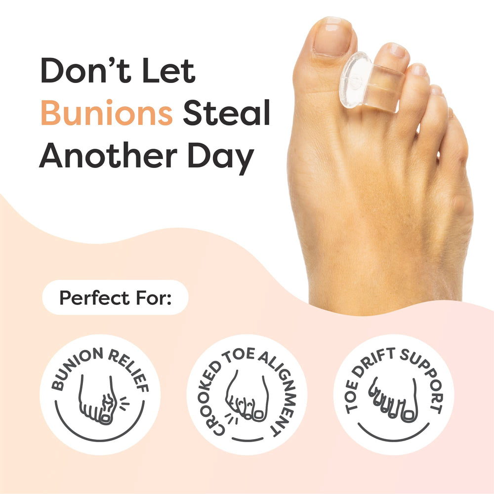 ZenToes gel toe separator for overlapping toes reduces rubbing and discomfort.