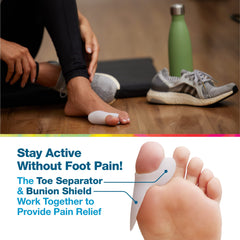 ZenToes discreet foot cushion fits inside most shoes without bulk.