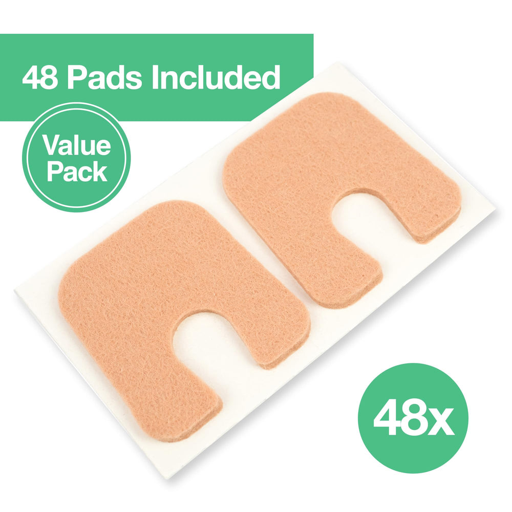 ZenToes friction-reducing pad helps prevent rubbing with socks and shoes.