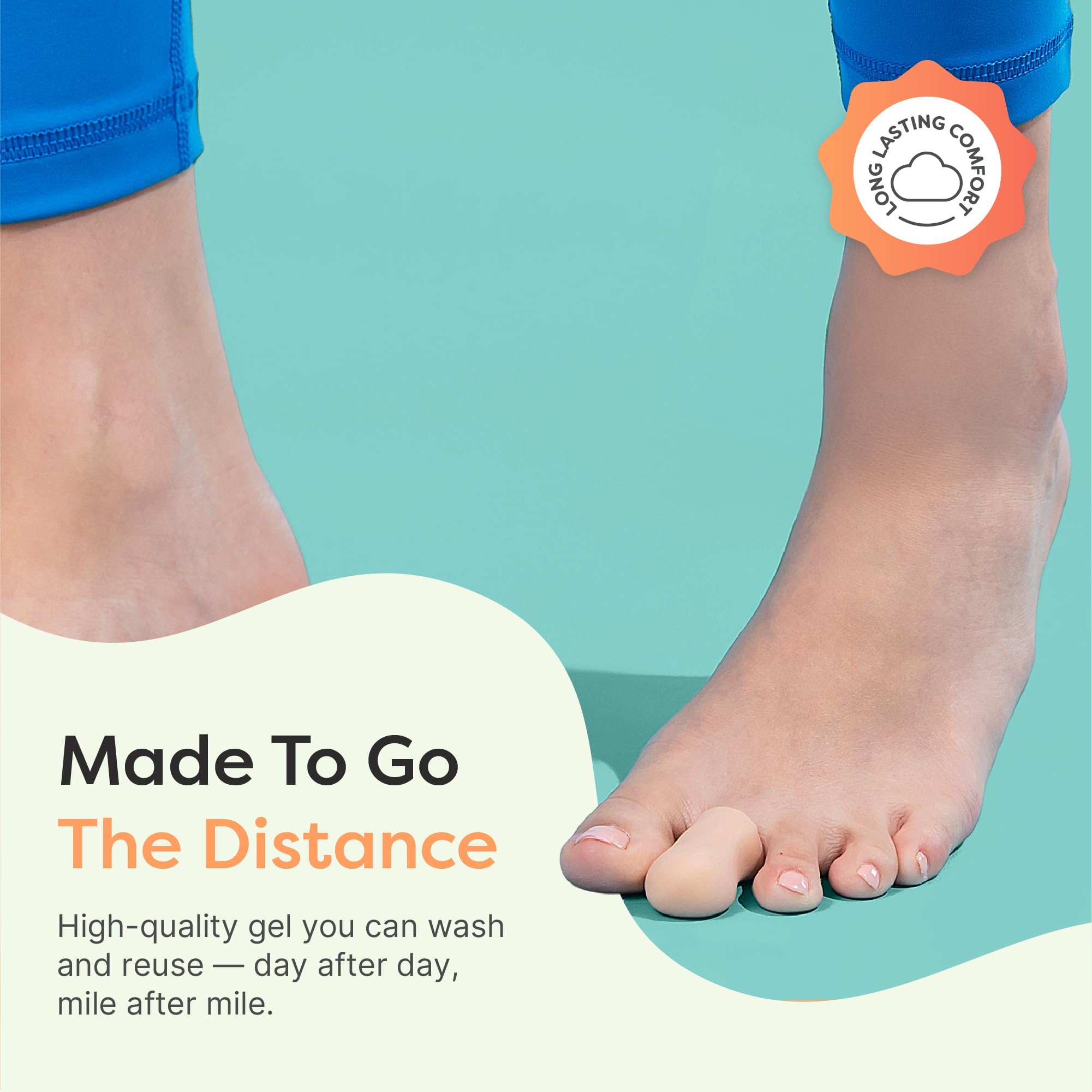 ZenToes gel toe cap reduces friction in athletic footwear