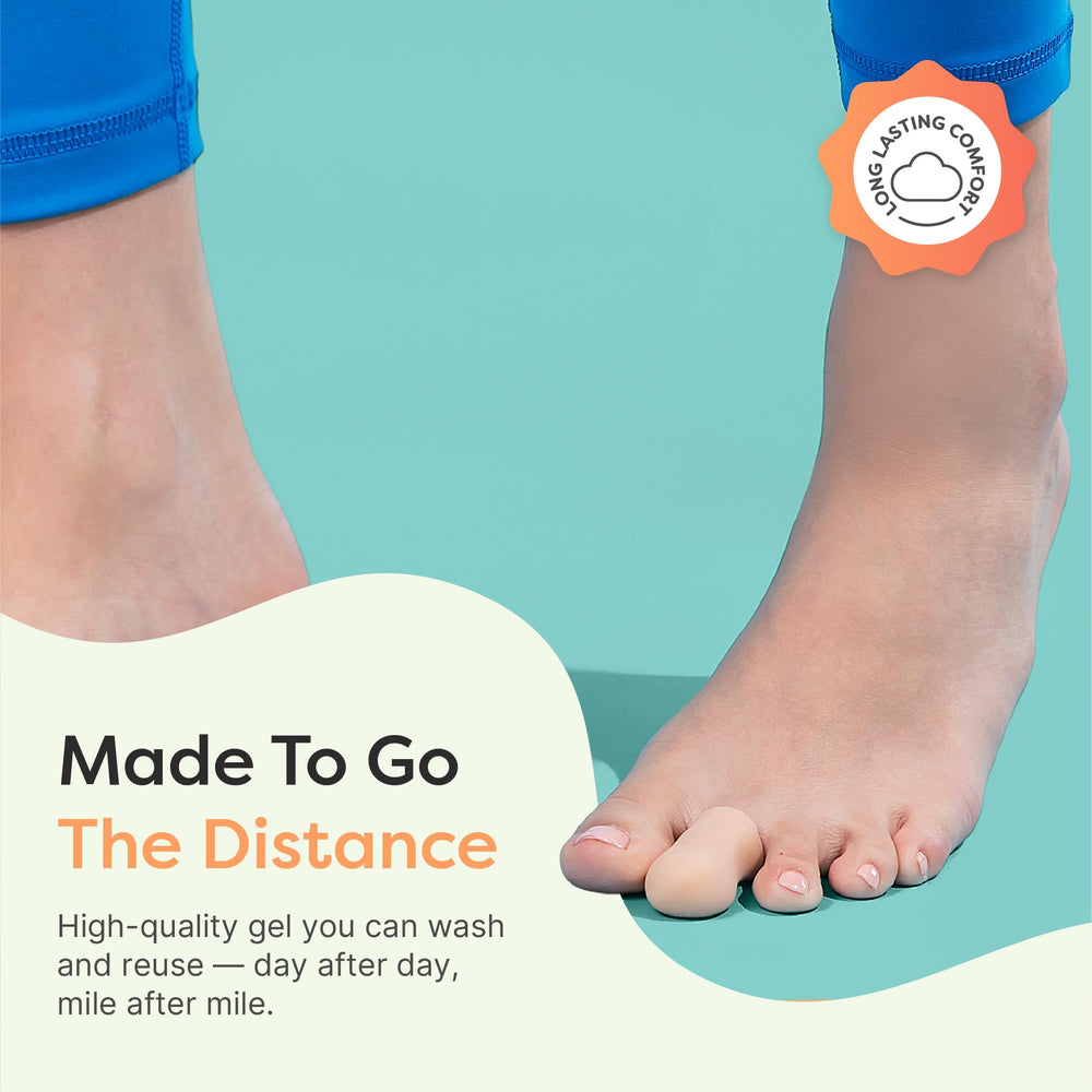 ZenToes gel toe cap reduces friction in athletic footwear