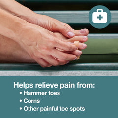 Close-up of ZenToes hammer toe straightener silicone gel for comfort.