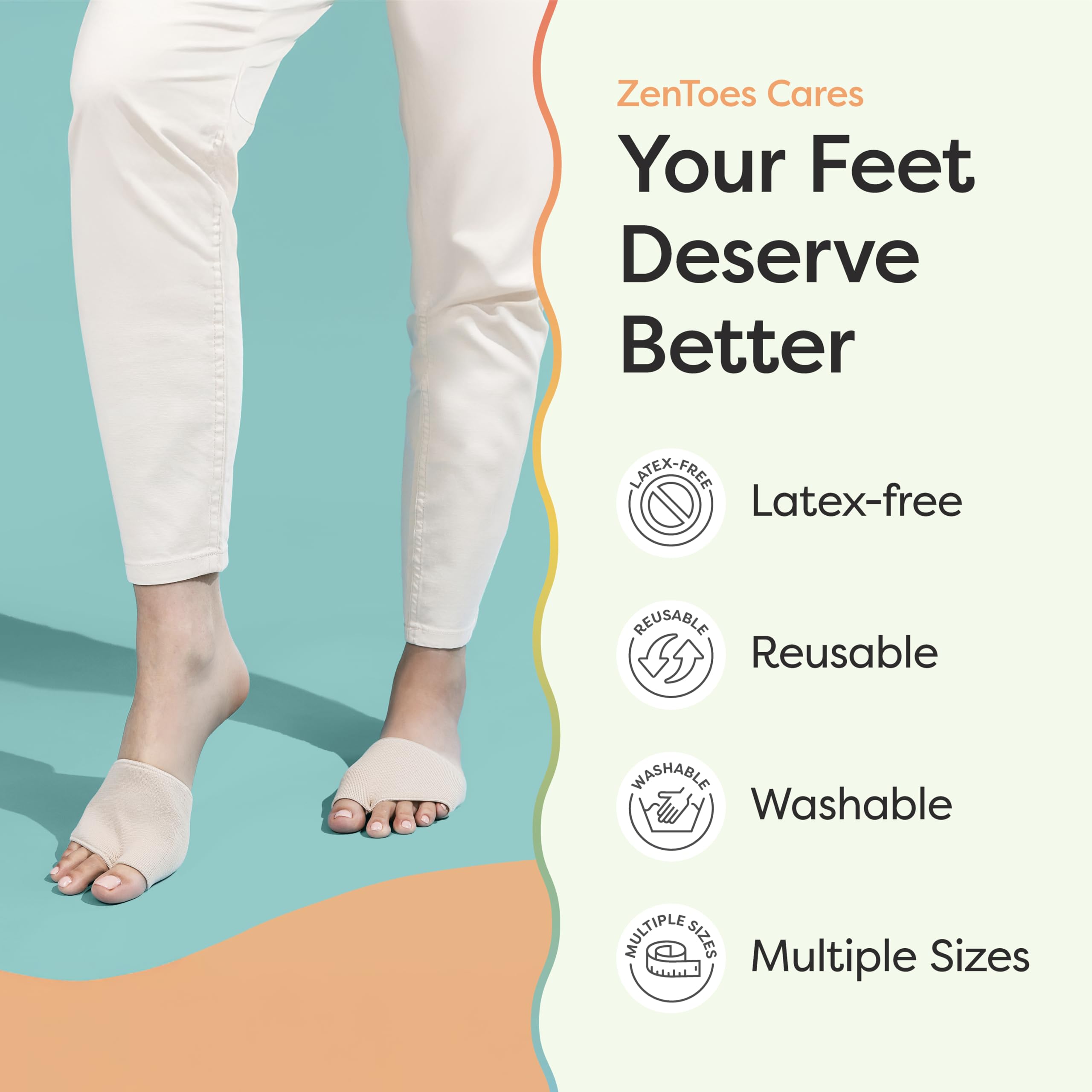 ZenToes metatarsal pads assist dancing with forefoot support.