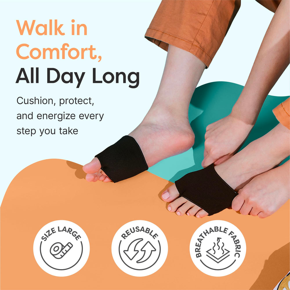 ZenToes gel inserts close-up highlight soft forefoot cushioning.