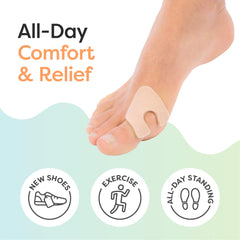 ZenToes U-shaped felt callus pad, bottom view, protected against shoe friction.
