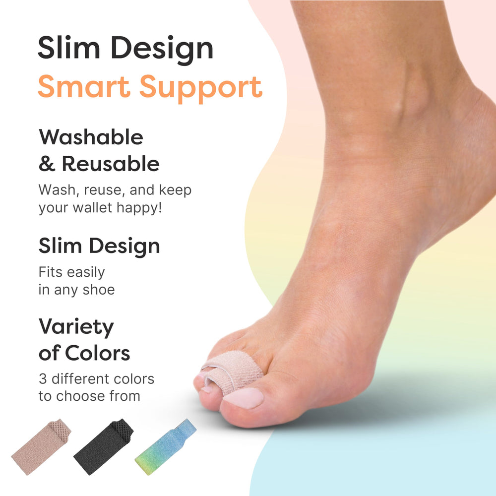 ZenToes washable soft nylon material closeup emphasizes easy care.
