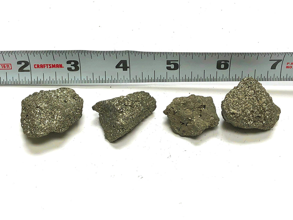 Natural pyrite pieces with gold hue ideal for cabbing and lapidary.