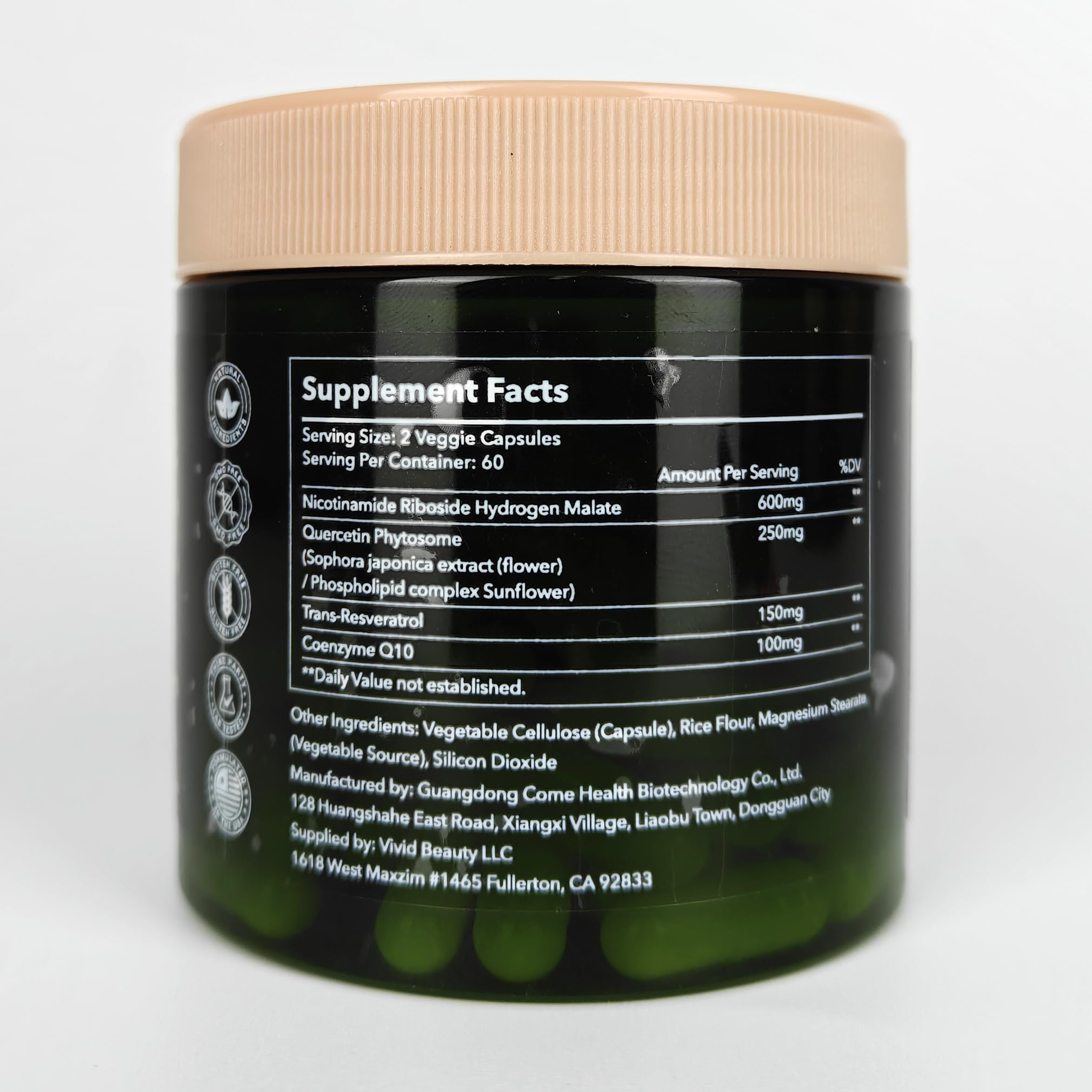 ZenUP ingredient panel image focusing on liposomal NR and antioxidants.