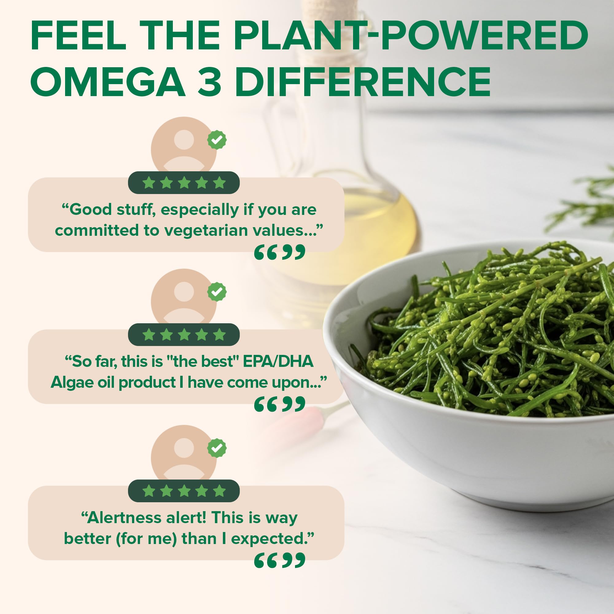 Zenwise Health Omega-3 bottle label highlights non-GMO and allergen-free.