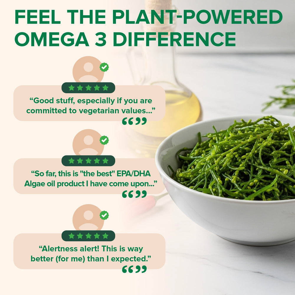Zenwise Health Omega-3 bottle label highlights non-GMO and allergen-free.
