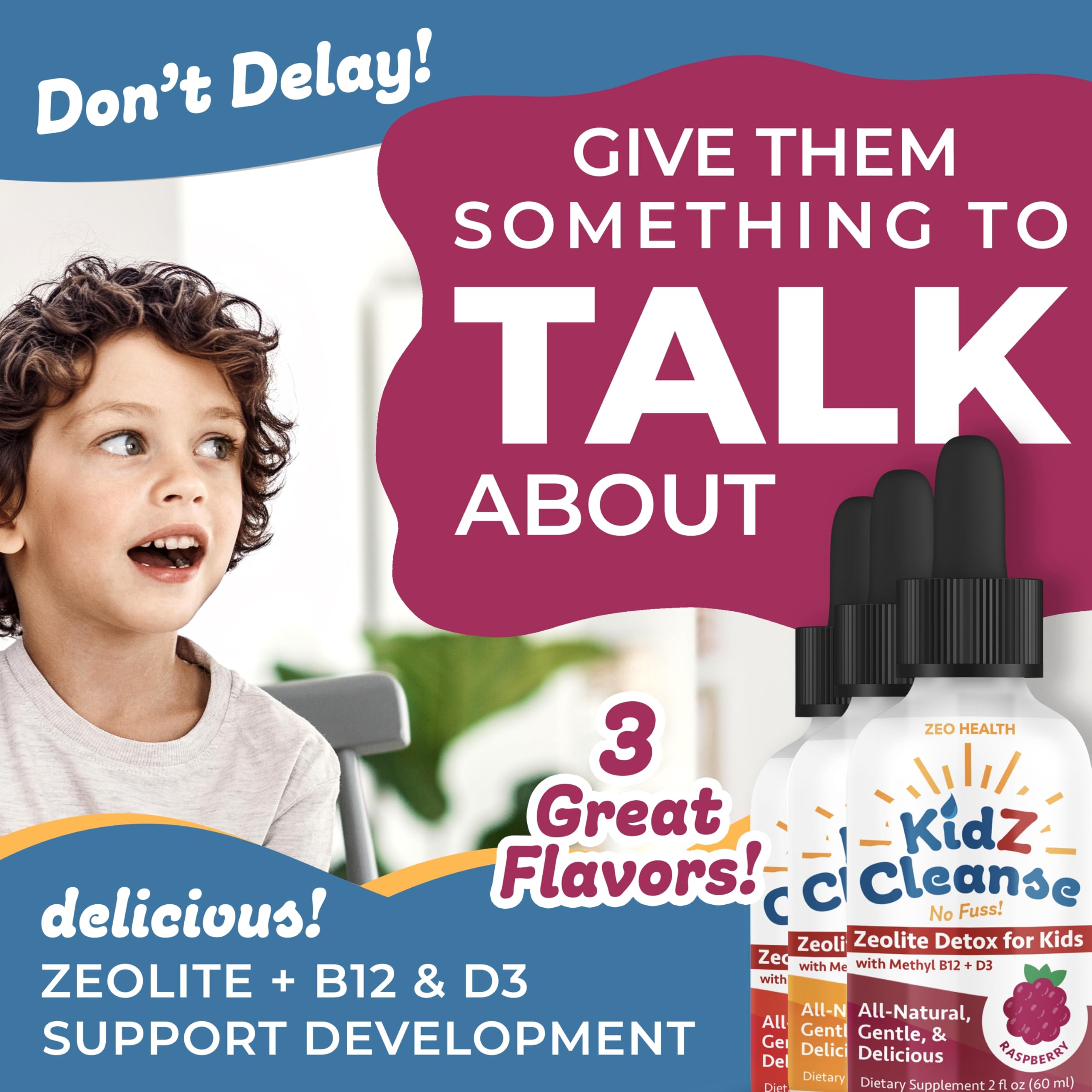 Pouring KidZ Cleanse into water showcases simple daily blending.