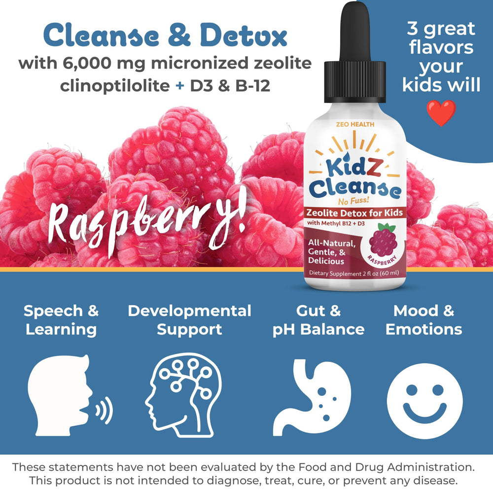 Close-up of KidZ Cleanse dropper ready for precise dosing.