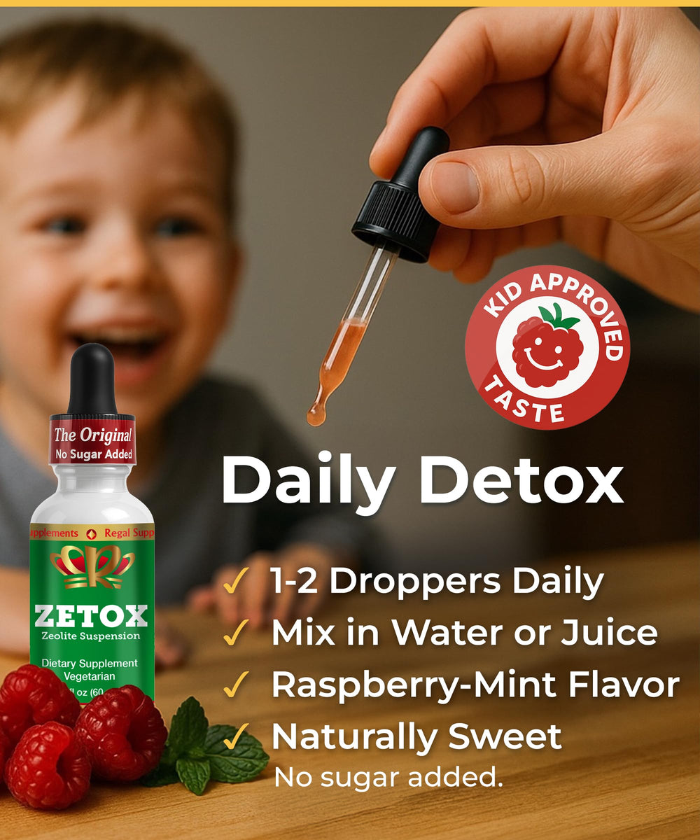 ZEO Health ZETOX label shows third party testing and quality