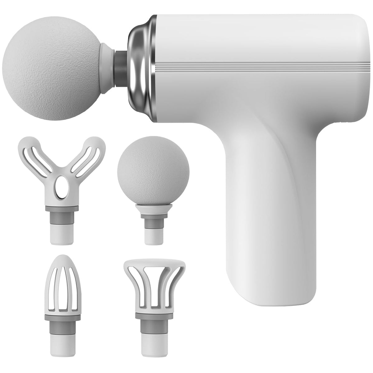 ZEOEZHBI mini massage gun front view for quick muscle relief at home.
