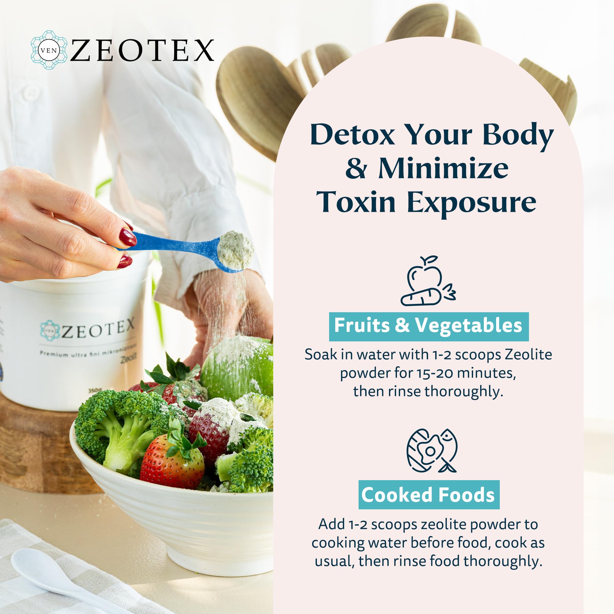 Zeotex tooth powder use in an oral care routine