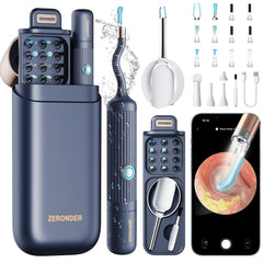 ZERONDER ear-cleaner camera 1080p close-up provides clear ear canal imaging.