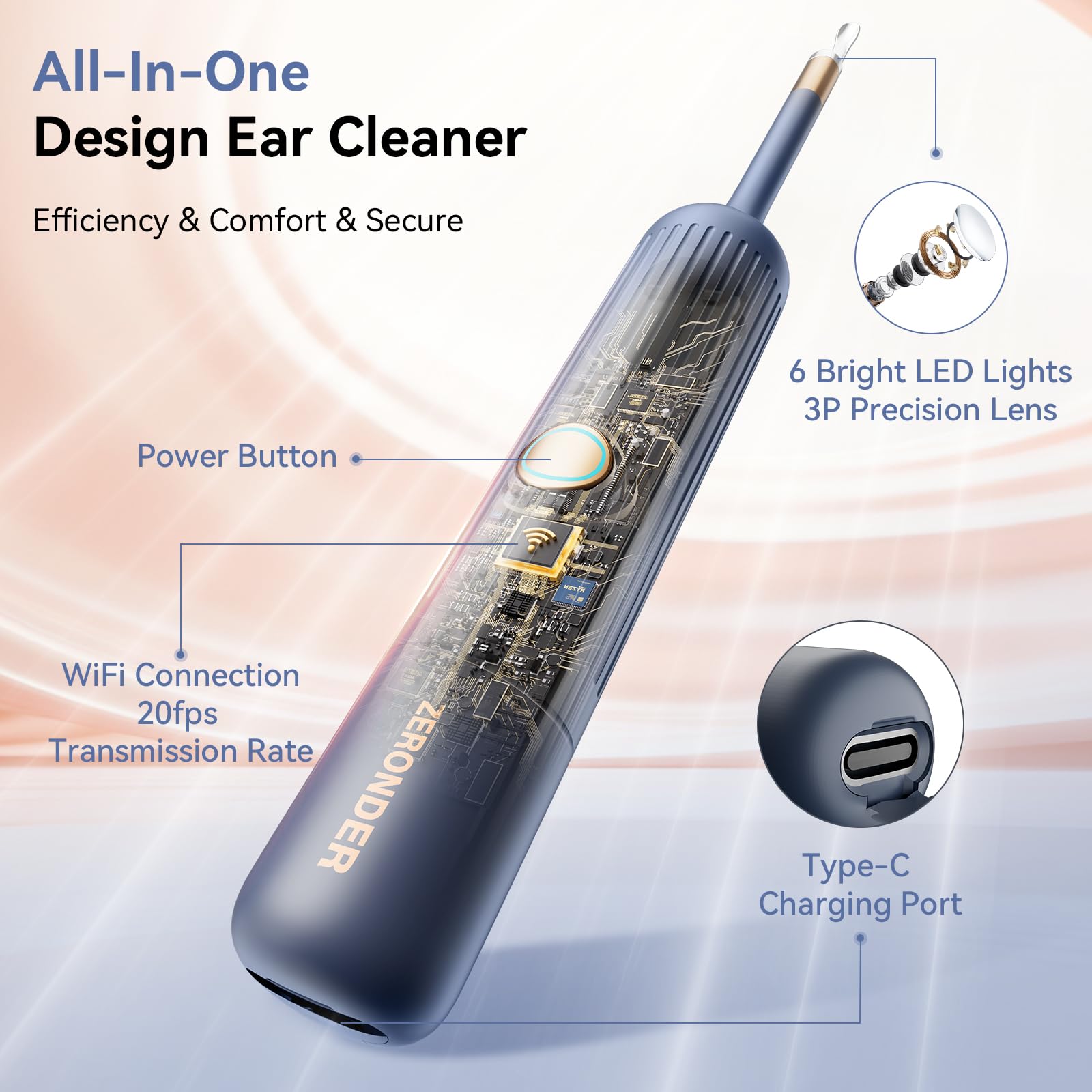 ZERONDER home-endoscope lets you monitor ear canals and share visuals.