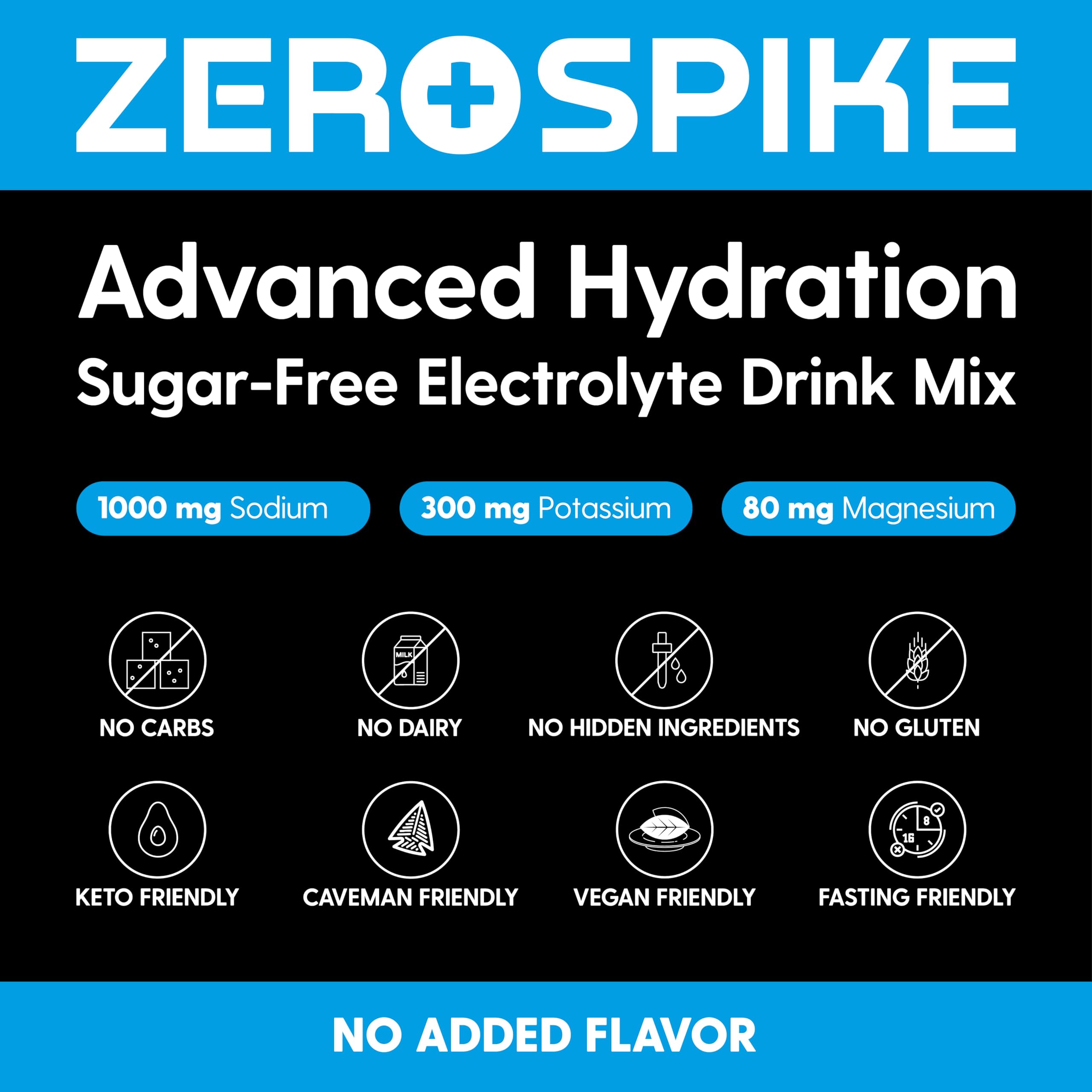Zerospike 30 Sticks Pack provides convenient, portable hydration on the go.