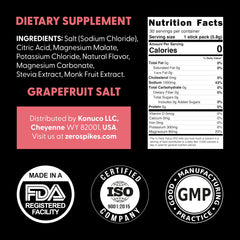 Zerospike No Sugar Electrolytes packets ready to mix into a refreshing grapefruit drink.