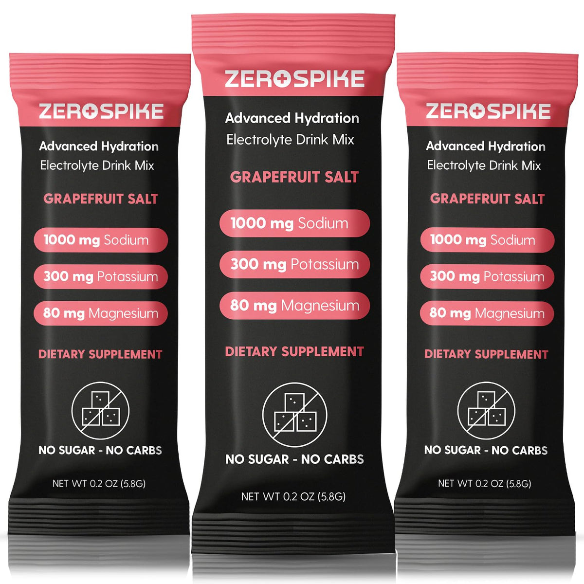 Zerospike No Sugar Electrolytes stick dissolving in water for clean grapefruit hydration.
