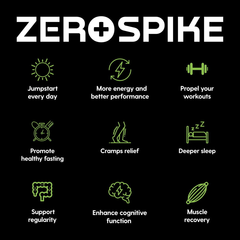 Zerospike No Sugar Electrolytes packets fit athletic bottles for on the go