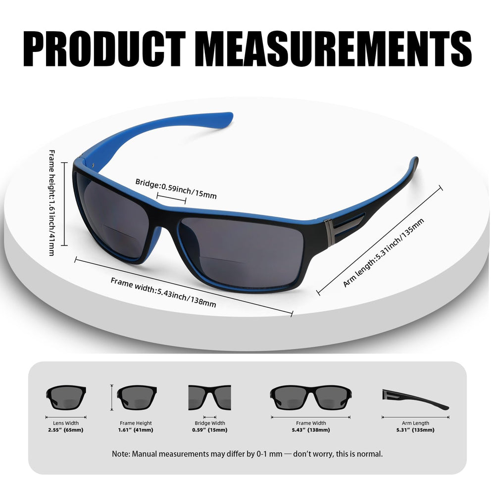 ZERPEET 2-pack bifocal sunglasses for convenient sun-ready vision