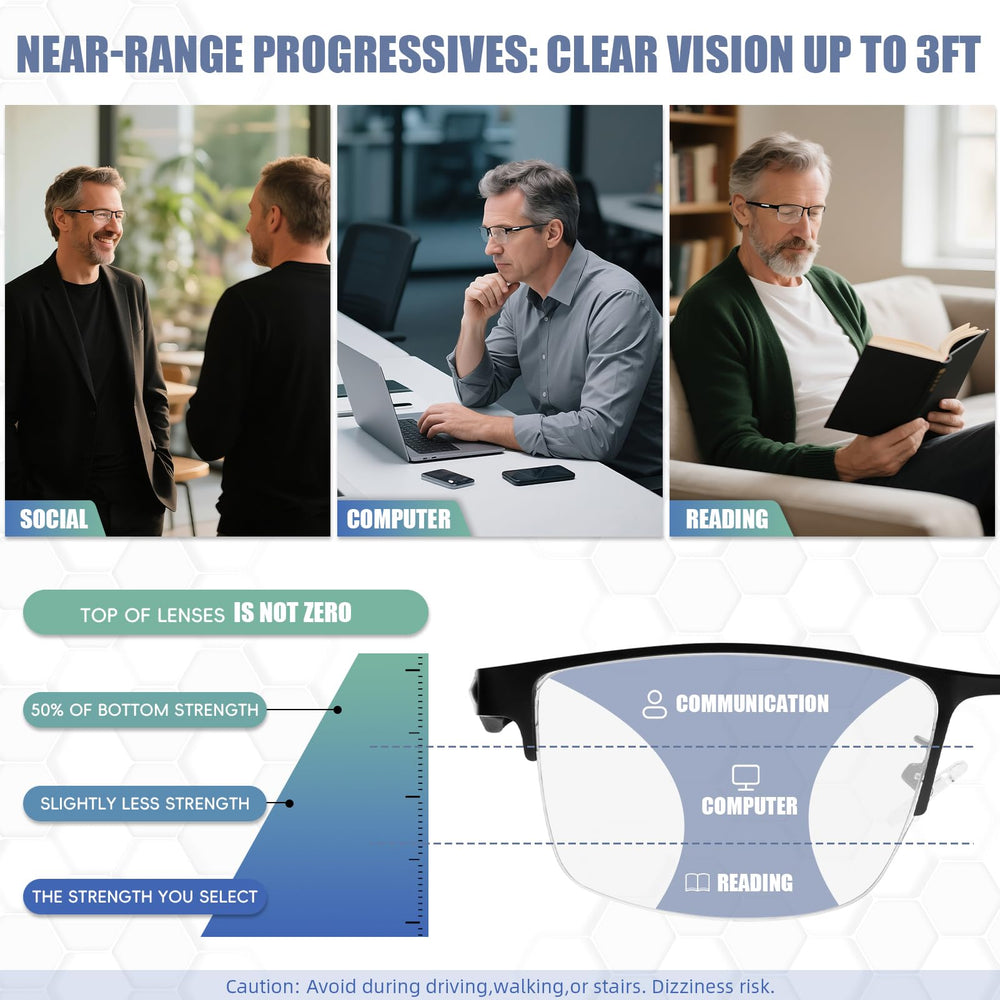 ZERPEET half-rim metal frame with slim silhouette
