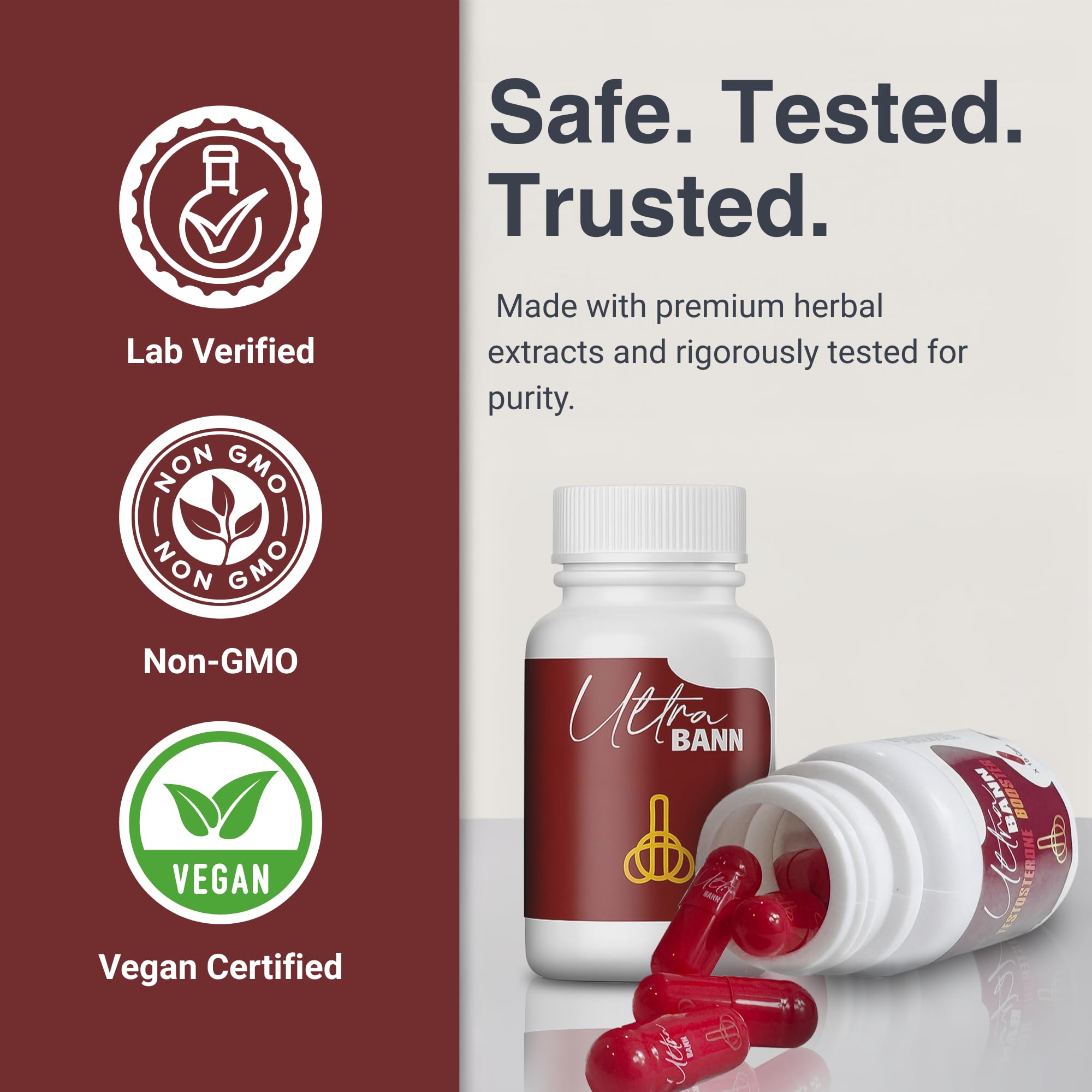 Ultra Bann capsules ready for convenient daily use on the go
