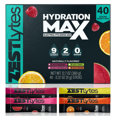 ZestLytes salty fruit stick-pack for convenient on-the-go hydration after workouts.