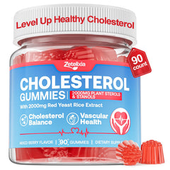 Zetelixia cholesterol gummies bottle highlights plant sterols for potential heart support.