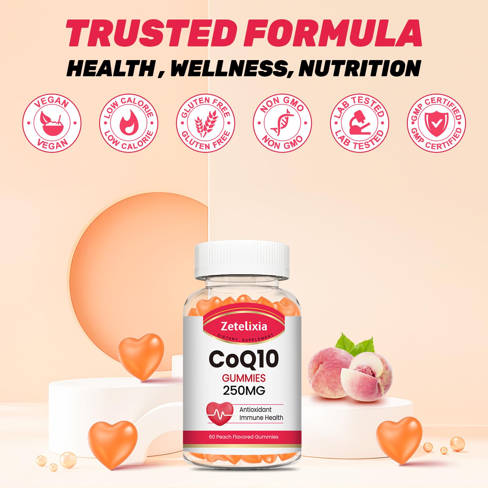 Zetelixia CoQ10 Gummies 2-pack display on a shelf
