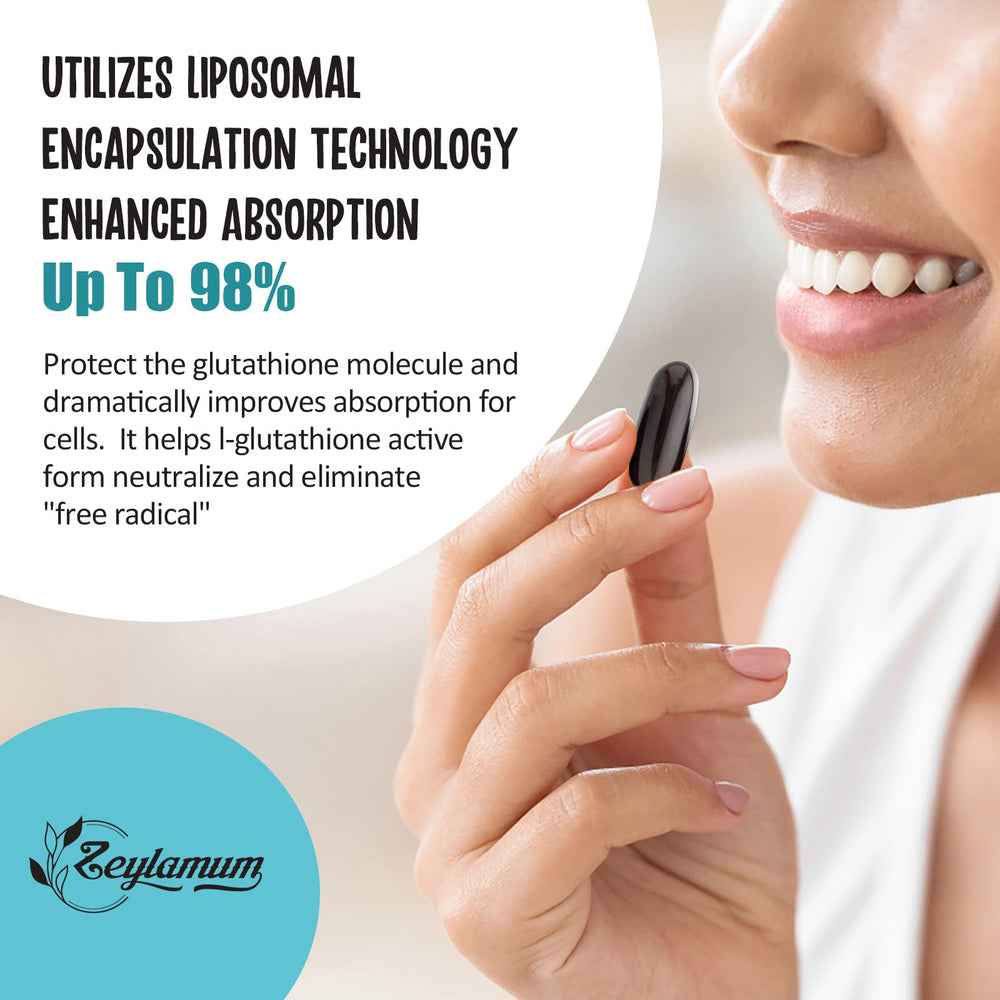 Zeylamum advanced liposomal technology diagram highlighting improved absorption.