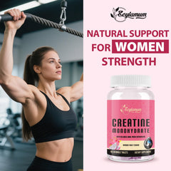 Zeylamum Creatine for Women athlete during workout with glute-focused benefits.