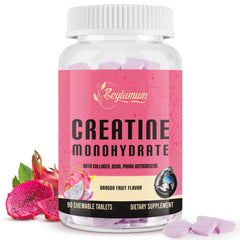 Zeylamum Creatine for Women packaging shown for on-the-go use and vegan sugar-free support.