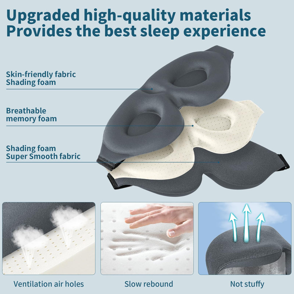 ZGGCD Sleep Mask adjustable wide strap fits all head sizes.