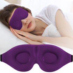 ZGGCD Sleep Mask with 3D contour for side sleepers provides comfortable eye area and makeup protection.