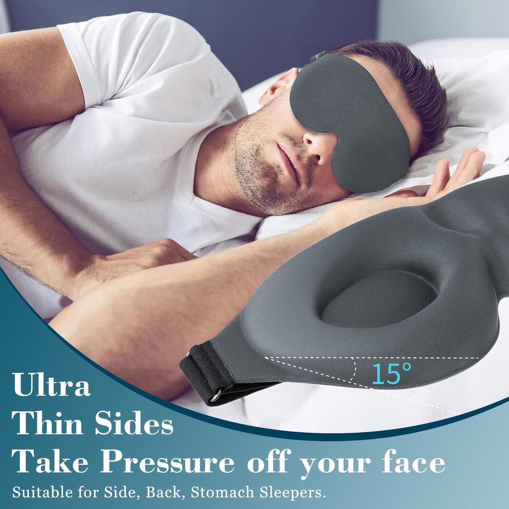 ZGGCD Sleep Mask blocks light with enhanced nose seal.