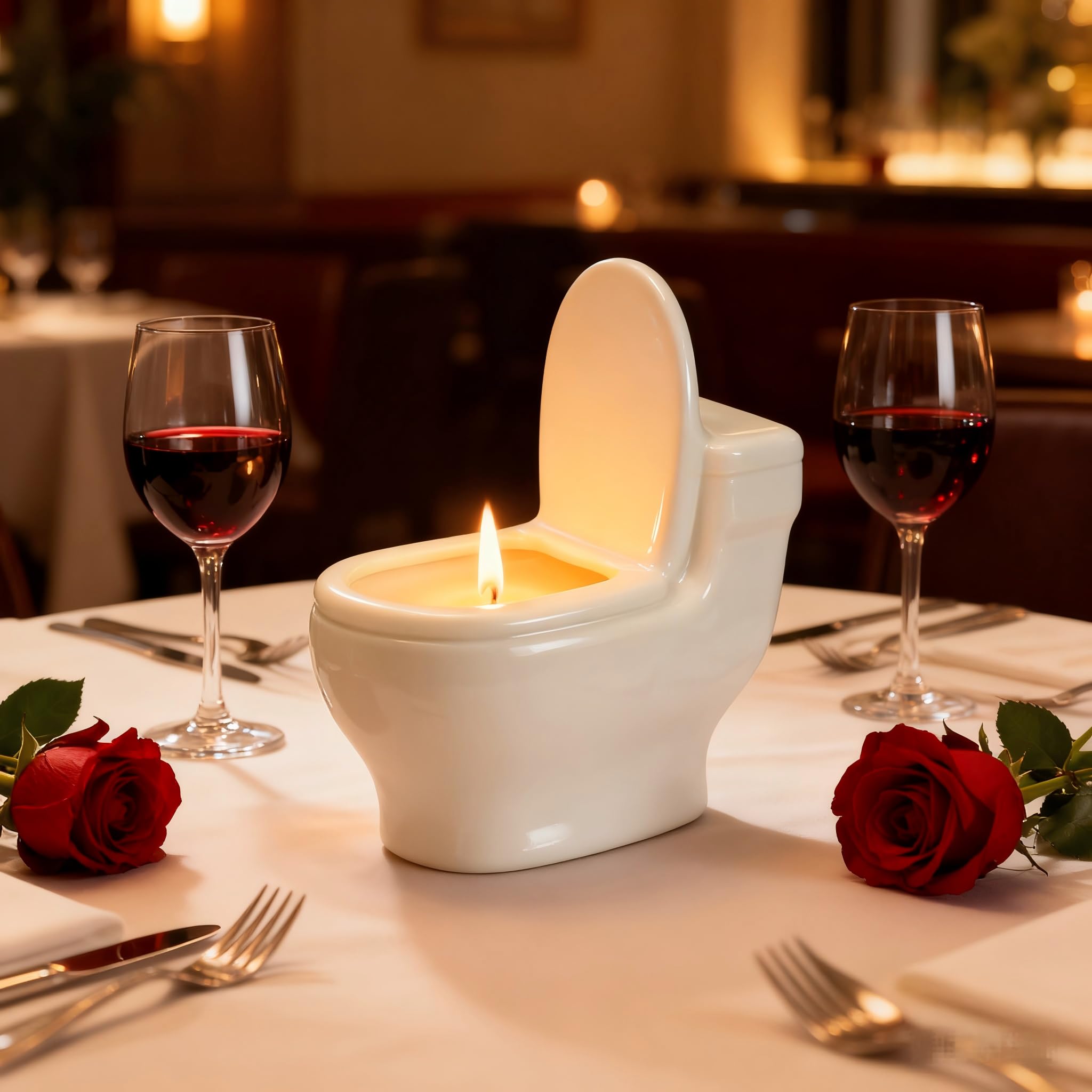 zhanghe realistic toilet-design candle acts as a quirky conversation starter
