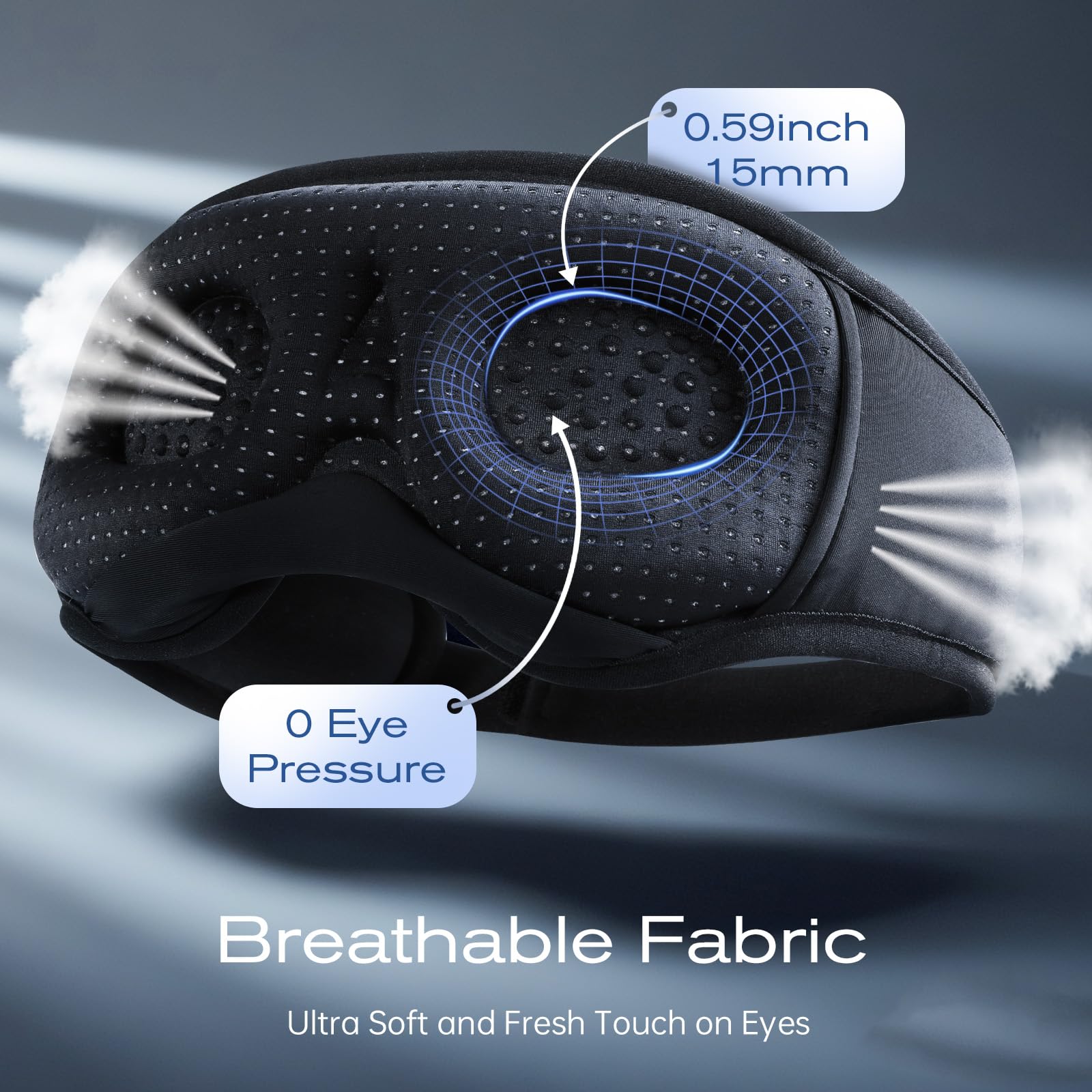 ZHENYEMEI light-blocking design helps create a dark sleeping environment.