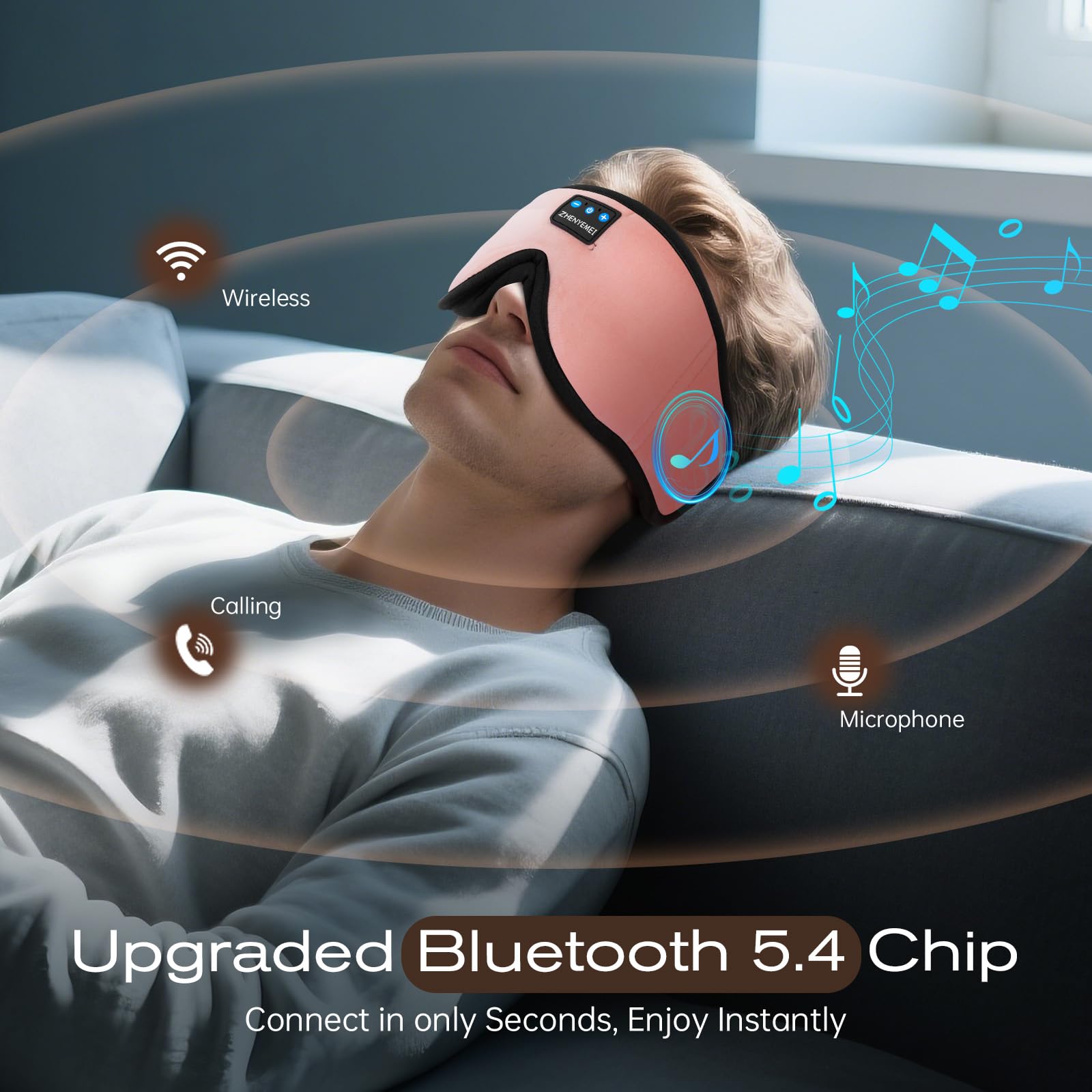 ZHENYEMEI memory foam and soft fabric offer breathable, skin-friendly comfort.